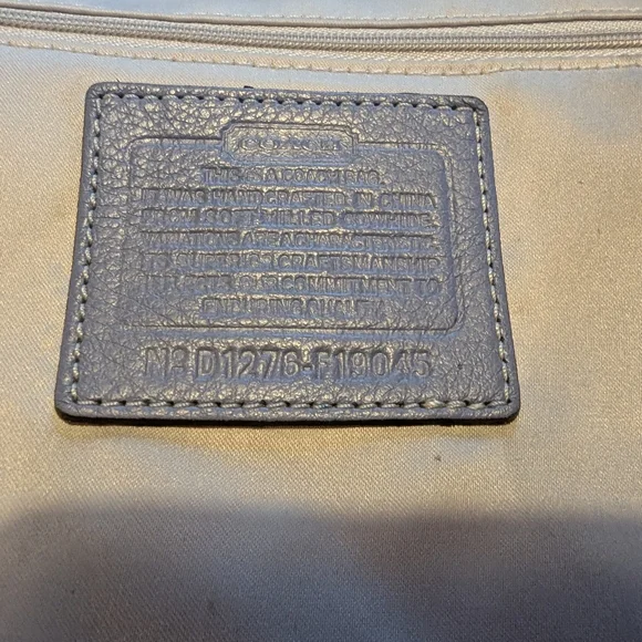 Coach Penelope F19045 hobo bag in cornflower blue pebble leather - Picture 10 of 14